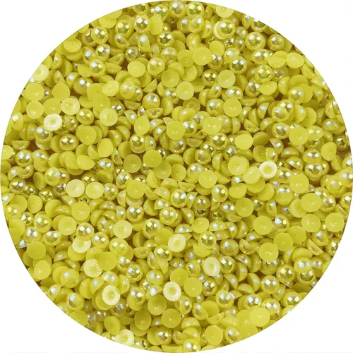 Miniatura 37 de 1000 piezas de cuentas de perla media de 5 mm cuentas de perla plana cuentas de perla redondas planas de plástico para manualidades, embellecimiento