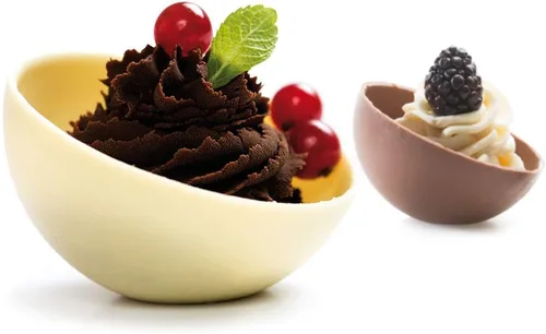Miniatura 3 de Decora Hemisferio Molde de Chocolate con Base Policarbonato, 7.9 x 4.7 x 0.9 in