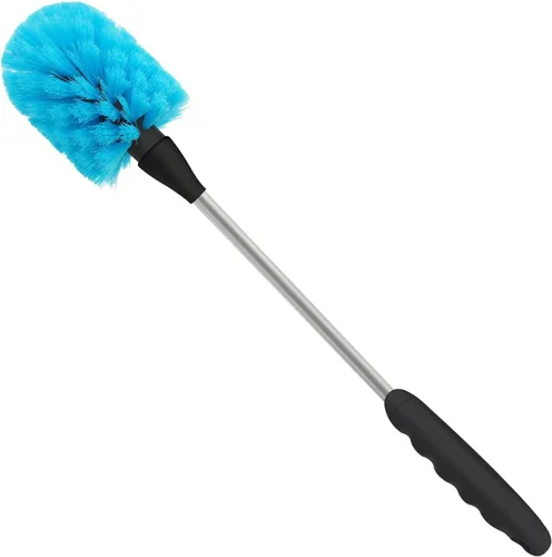 Miniatura 18 de Cepillo largo para botellas, cepillos limpiadores flexibles de 17 pulgadas para limpiar botellas de cerveza para el cuello, vino, biberones, Blanco