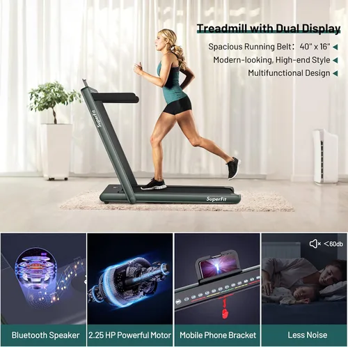 Miniatura 8 de GYMAX Almohadilla para caminar, pantalla LED dual 2 en 1, caminadora para debajo del escritorio para el hogar con control remoto y aplicación