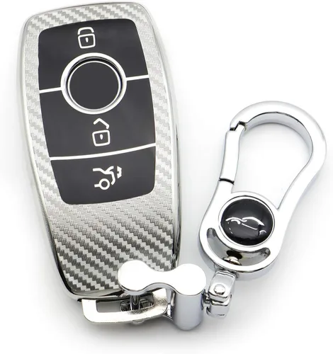 Miniatura 9 de Funda para llavero de cuero genuino para Mercedes-Benz 2019-2022 A Clase C Clase G Clase 2017-2022 Clase E 2018-2021 Clase S Clase S Funda