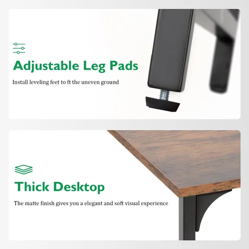 Miniatura 4 de PayLessHere Juego de escritorio y silla de oficina en casa de 32 pulgadas, escritorio para computadora de 32 pulgadas con silla de oficina Negro