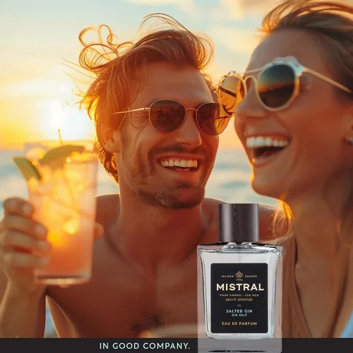 Miniatura 5 de Mistral Colonia para hombre - Eau de Parfum de ginebra salada Aroma masculino fresco y acuático con pomelo, ámbar, menta y almizcle blanco