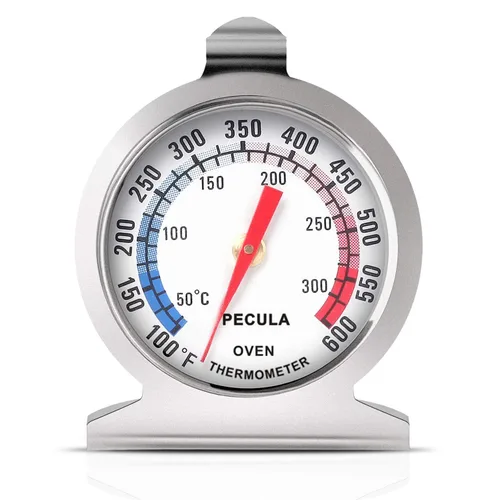 Miniatura 8 de Termómetro para horno, paquete de 2 unidades de 122.0-572.0 °F/100-600°F, termómetro de acero inoxidable de lectura instantánea, termómetro