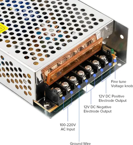Miniatura 3 de BTF-LIGHTING CA100-240V a CC12V10A Máx120W Adaptador Convertidor Transformador de Fuente de Alimentación de Conmutación para Módulo de Tira LED