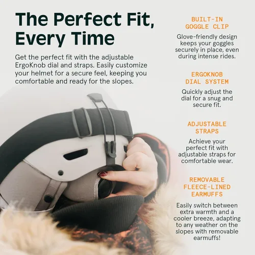 Miniatura 5 de Retrospec Zephyr - Casco de esquí – Casco de snowboard para adultos y jóvenes con ajuste ajustable, 9 rejillas de ventilación transpirables, Basalto