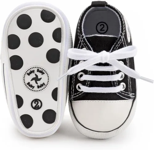 Miniatura 144 de Zapatos deportivos de lona de lona para bebés y niñas, suela antideslizante suave, suela antideslizante