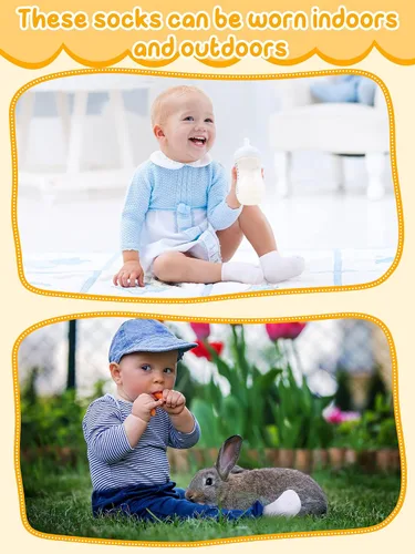 Miniatura 7 de Jecery 50 Pairs Baby Cotton Socks Bulk Newborn Ankle Unisex Baby Socks Stretch for Toddler Boys Girls