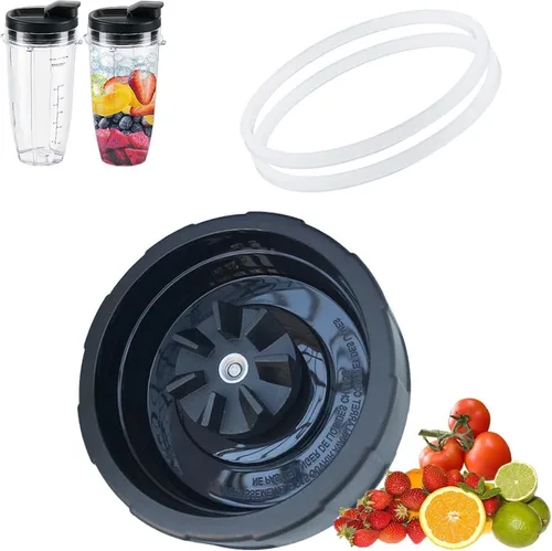 Cuchilla de licuadora de repuesto y vasos de 24 onzas para accesorios Ninja, solo compatible con Nutri Ninja Foodi Power Blender SS150, SS151,