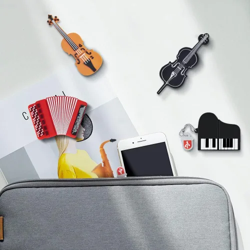Miniatura 6 de BorlterClamp - Memoria USB de 16 GB, paquete de 5 unidades con bonito patrón de instrumentos musicales, regalo de unidad USB para estudiantes