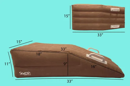 Miniatura 3 de Skwoosh Almohada inflable de elevación de piernas para tobillo, rodilla y pierna, cojín ajustable para compañero de recuperación poscirugía