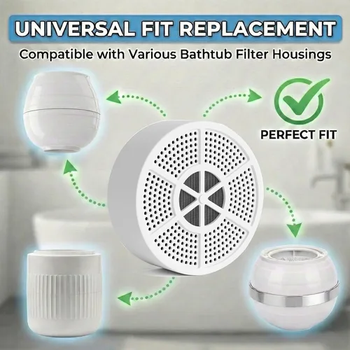 Miniatura 2 de Cartucho de filtro de agua para bañera, repuesto de filtro de bañera, filtro para bañera y grifo de baño