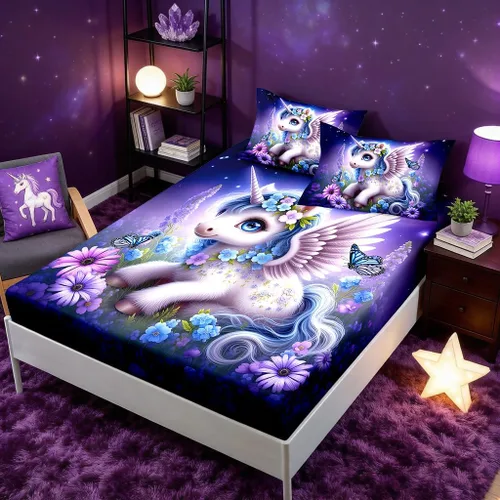 Miniatura 15 de HOSIMA Juego de ropa de cama, sábanas de microfibra de bolsillo profundo tamaño Queen de 61"×81" con 2 fundas de almohada, ropa de cama
