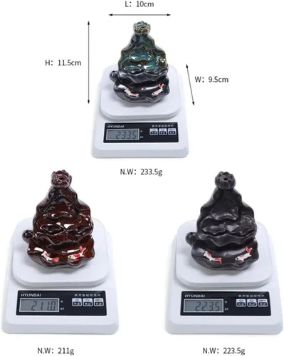 Miniatura 7 de Lotus Pond Moonlight Backflow Horno de incienso Cerámica Aroma Humo Cascada Zen Habitación Incienso Joss Aromaterapia Incienso Titular Negro