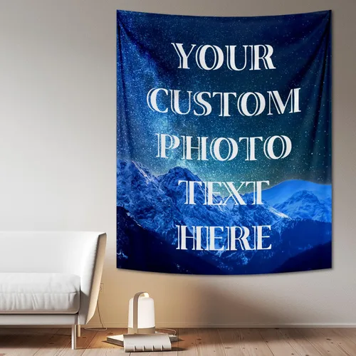 Miniatura 19 de Tapiz personalizado para cargar imágenes con fotos y textos, tapiz personalizado para colgar en la pared, manta de telón de fondo para decoración