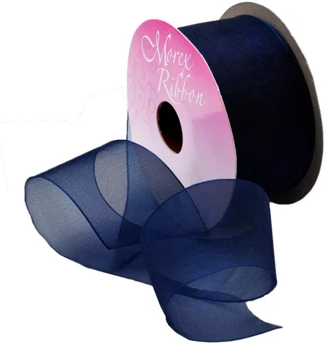 Miniatura 34 de Morex Ribbon 91803/100-609 Cinta de nailon Organdy, 5/8 pulgadas por 100 yardas, color rojo