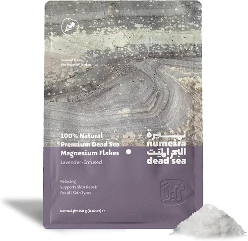 Miniatura 8 de Dead Sea Magnesium Flake Bath Soak - Escamas de cloruro de magnesio 100% puro con aceite esencial con infusión de lavanda (2.2 libras a granel)