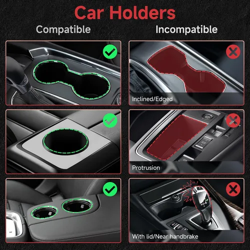 Miniatura 3 de DYLEN Expansor de portavasos de automóvil, adaptador extensor de portavasos para automóvil con inserto expandible, compatible con Yeti de 20/26/30