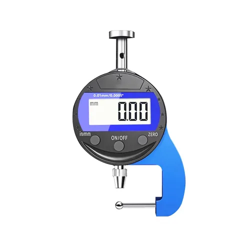 Miniatura 7 de Rango de medición de calibre de 0-10 mm0.0005 ''/0.000 in con pantalla LCD, medidor de grosor digital de conversión de unidades para cuero, papel