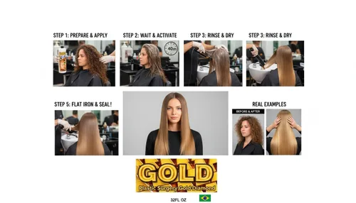 Miniatura 4 de KERA FRUIT Cirugia Capilar Gold Diamond Keratin Treatment 16oz Incluye champú, fórmula dorada