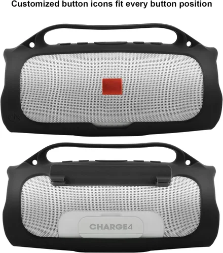 Miniatura 6 de Funda de silicona para altavoz portátil JBL Charge 4 impermeable, funda de transporte de viaje, funda protectora con asa, correa de hombro ajustable