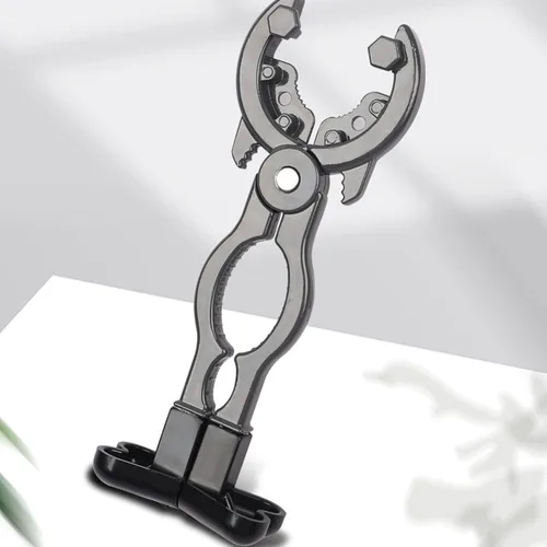 Miniatura 7 de Llave reguladora de gas universal para válvula reductora de presión de cilindro, herramienta negra ABS de aleación de aluminio ajustable para tanque