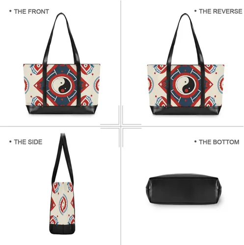 Miniatura 3 de Chinese Culture Bagua Pattern Portable tote bag laptop with zipper laptop tote bags for work for ladies with maletin ejecutivo para mujer