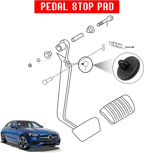 Miniatura 4 de 4 almohadillas de freno para pedal de interruptor de freno, tapón de pedal de embrague de automóvil, tapón de interruptor de luz de freno de goma