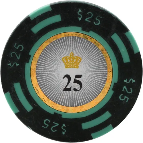 Versa Games Crown Casino - Fichas de póquer de arcilla en 0.48 oz de peso, paquete de 50 (colores a elegir) (verde)