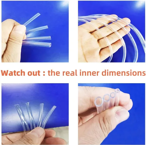 Miniatura 2 de Surtido de Tubos Transparentes, 2mm 3mm 4mm 5mm ID, 12 Metros de Longitud en Total, 1mm de Grosor, Juego de Mangueras de Plástico Flexible