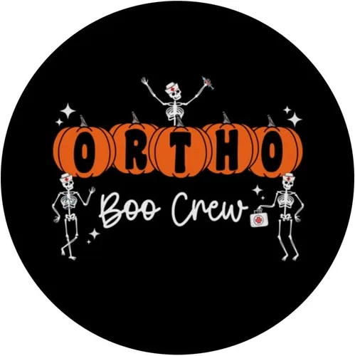 Miniatura 3 de Ortho Orthopedic Halloween Boo Crew Skeleton Ortho Nurse PopSockets Standard PopGrip
