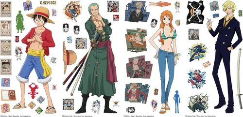 Miniatura 6 de RoomMates RMK5438SCS One Piece Tripulación del Sombrero de Paja Calcomanía de Pared Despegar y Pegar, Marrón