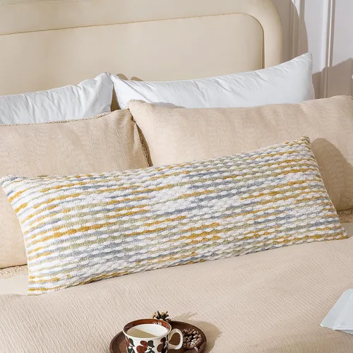Miniatura 30 de AmHoo Juego de 2 fundas de almohada decorativas de chenilla estilo bohemio, funda de almohada con borlas para sofá, cama, dormitorio, sala de estar
