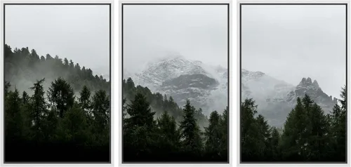 Miniatura 112 de wall26 Lienzo enmarcado para pared, juego de arte de noche estrellada sobre montañas, cielo nocturno tranquilo, naturaleza, desierto, fotografía