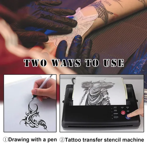 Miniatura 5 de Rayyl 20 piezas de piel para practicar tatuajes con kit de papel de transferencia - Incluye 5 piezas de piel falsa para practicar tatuajes y 15