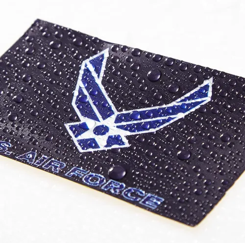 Miniatura 2 de CANTENDO 5 calcomanías adhesivas de bandera de ala de la fuerza aérea, bandera de ala de la fuerza aérea, calcomanías de vinilo reflectante