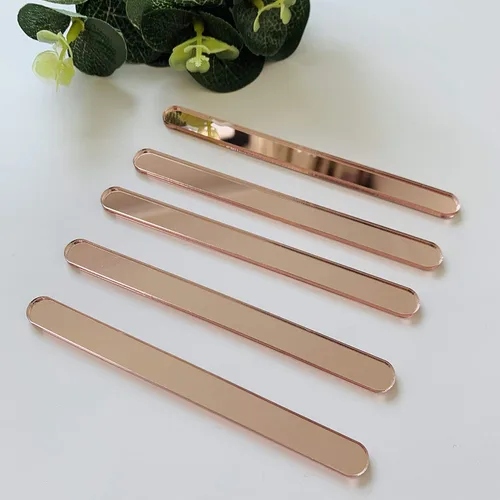 Miniatura 10 de 20 palitos acrílicos para helado de helado y manzana (transparente)