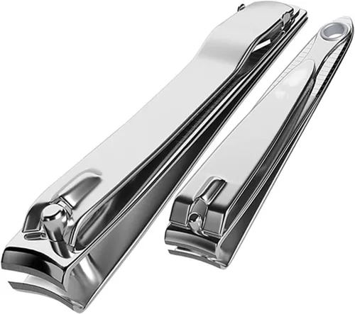 Cortador de uñas de acero inoxidable, tijeras para uñas de los pies, herramientas de manicura (color : 2 unidades-BS)