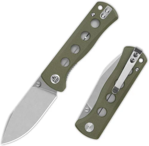 Miniatura 21 de QSP Canary Folder - Cuchillo plegable de bolsillo, hoja de 7.21 cm Sandvik 14C28N con acabado negro lavado a la piedra, mango G10 negro, bloqueo
