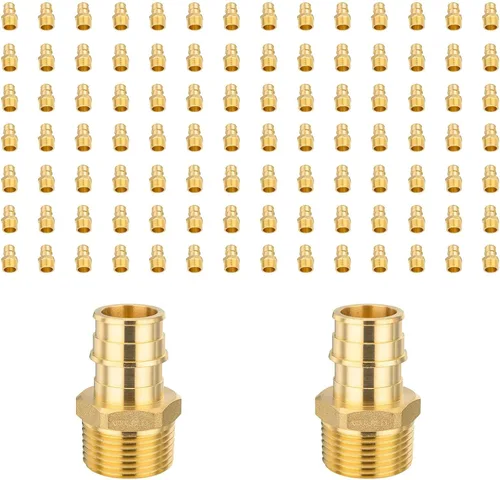 Miniatura 40 de Paquete de 2 accesorios de expansión Niikappu Pex-A, adaptador de flujo completo NPT hembra de 1 pulgada Pex-A x 1 pulgada, accesorio de tubería