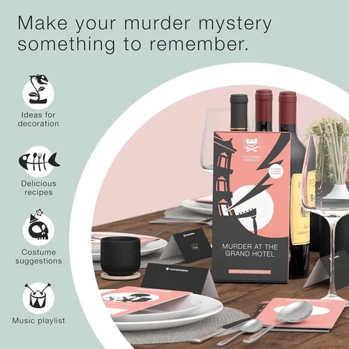 Miniatura 2 de Culinario Mortale Murder at The Grand Hotel - Un moderno juego de cena de misterio de asesinato para 6-8 jugadores Asesinato en el Grand Hotel