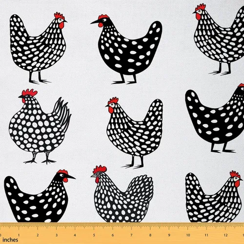 Miniatura 11 de The Yard - Tela de estilo rústico para gallina, tela de poliéster de franela suave de pollo, animales de granja, tela no elástica, suministros