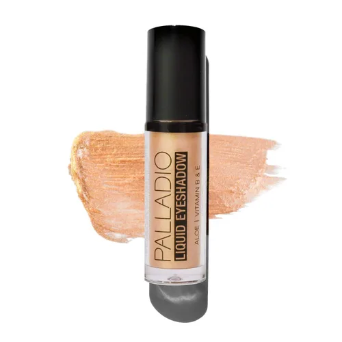 Palladio Sombra de ojos líquida, fórmula cremosa y brillante que se adhiere instantáneamente al párpado con una varita aplicadora flexible durante