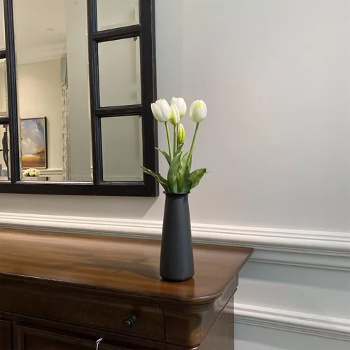 Miniatura 6 de Tulipanes falsos de tacto real premium de 16 pulgadas, flores artificiales con brotes, tallo flexible fácil de moldear, tulipanes sintéticos