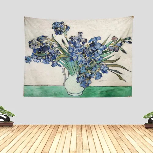 Miniatura 20 de Chitteri Vincent van gogh - Tapiz colgante de flores de almendra, 60 x 45 pulgadas, arte de pared de poliéster para decoración del hogar