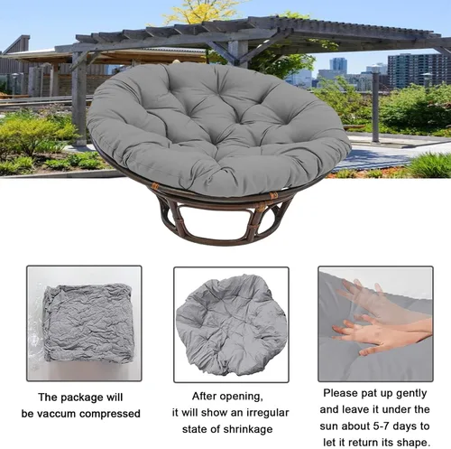 Miniatura 5 de Papasan - Cojín de repuesto para silla de huevo para exteriores, 15.7 x 15.7 pulgadas, cojín de columpio de huevo para exteriores, cesta colgante