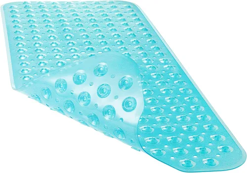 YINENN Tapete de ducha para bañera de 40 x 16 pulgadas, antideslizante y extragrande, tapete para bañera con ventosas, lavable a máquina, con Verde