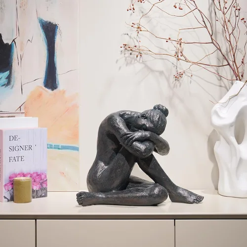 Miniatura 6 de Guichifun Estatua de Bailarina de Yoga Decoración para el Hogar - Escultura de Resina Moderna Creativa para Ballet en Casa Pensadores Bailarines