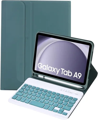 Miniatura 6 de Funda de teclado para Samsung Galaxy Tab A9 de 8.7 pulgadas 2023, teclado desmontable con soporte para lápiz, funda protectora para tablet Tab A9