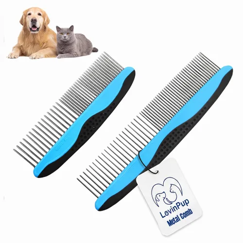 Miniatura 8 de Removedor de alfombrillas para mascotas – Peine profesional para perros y gatos – Dientes redondeados de acero inoxidable para una eliminación suave
